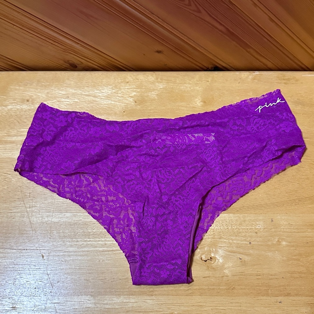 PINK No Show Lace Cheekster Panties